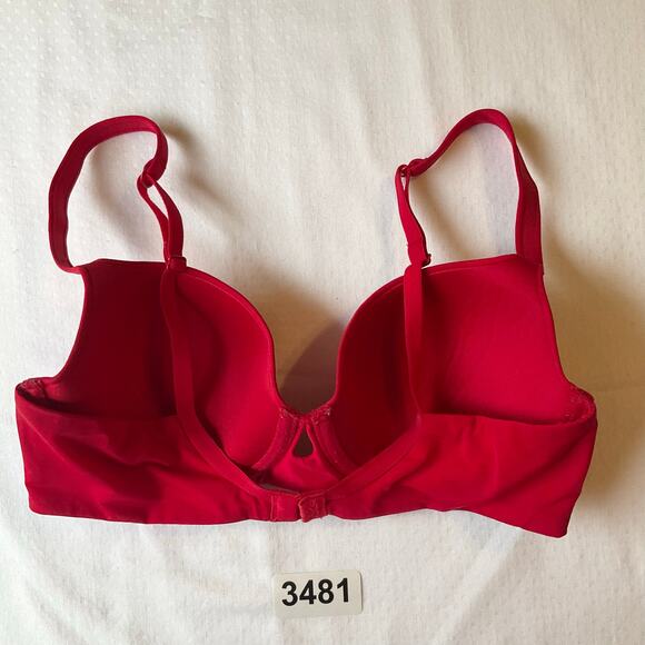La Senza Women Sexy Wired Back Closure Bra size 34C, Red, w Rhinestones - Picture 7 of 7